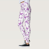 Girly purple butterfly whimsical patterned leggings (Links)