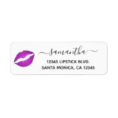 Girly Purple Ombre Lipstick Etiket (Voorkant)
