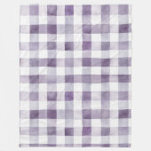 Girly Purple White Plaid Stripes Fleece Deken (Voorkant)