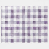 Girly Purple White Plaid Stripes Fleece Deken (Voorkant (Horizontaal))