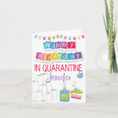 Girly Quarantine Birthday Kaart (Voorkant)