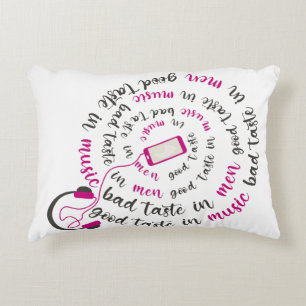 Girly quote Goede smaak in muziek slechte smaak in Accent Kussen