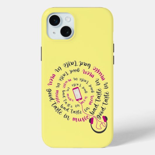 Girly quote Goede smaak in muziek slechte smaak in Case-Mate iPhone Case (Achterkant)