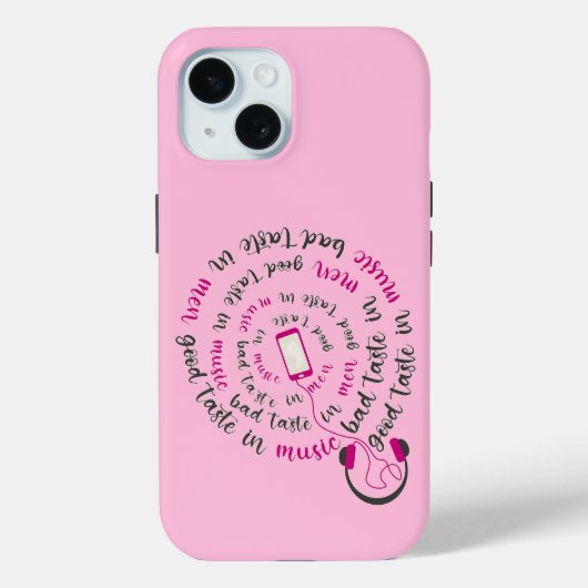 Girly quote Goede smaak in muziek slechte smaak in Case-Mate iPhone Case (Achterkant)