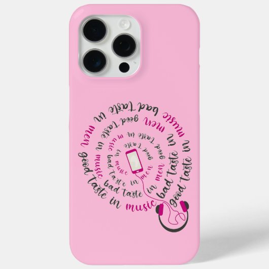Girly quote Goede smaak in muziek slechte smaak in Case-Mate iPhone Case (Achterkant)