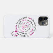 Girly quote Goede smaak in muziek slechte smaak in Case-Mate iPhone Case (Achterkant (horizontaal))