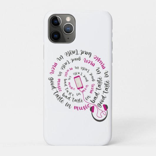 Girly quote Goede smaak in muziek slechte smaak in Case-Mate iPhone Case (Achterkant)