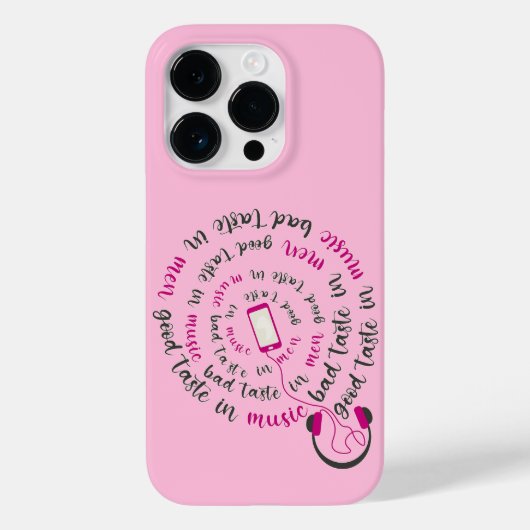 Girly quote Goede smaak in muziek slechte smaak in Case-Mate iPhone Case (Achterkant)
