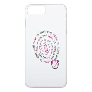 Girly quote Goede smaak in muziek slechte smaak in iPhone 8/7 Plus Hoesje