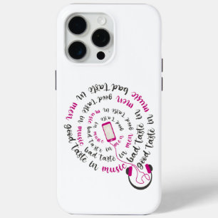 Girly quote Goede smaak in muziek slechte smaak in iPhone 15 Pro Max Hoesje