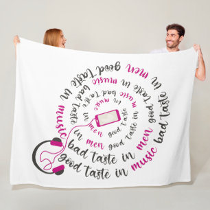 Girly quote Goede smaak in muziek slechte smaak in Fleece Deken