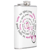 Girly quote Goede smaak in muziek slechte smaak in Heupfles (Rechts)