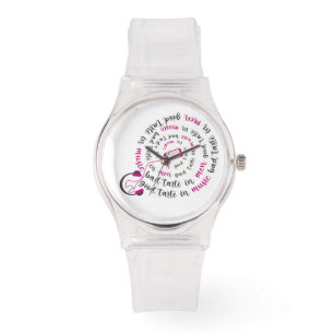 Girly quote Goede smaak in muziek slechte smaak in Horloge
