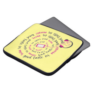Girly quote Goede smaak in muziek slechte smaak in Laptop Sleeve