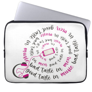 Girly quote Goede smaak in muziek slechte smaak in Laptop Sleeve
