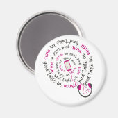 Girly quote Goede smaak in muziek slechte smaak in Magneet (Voorkant / Achterkant)