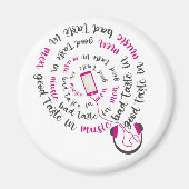 Girly quote Goede smaak in muziek slechte smaak in Magneet (Voorkant)