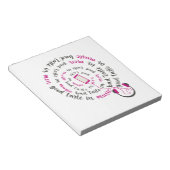 Girly quote Goede smaak in muziek slechte smaak in Notitieblok (Schuin)