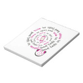 Girly quote Goede smaak in muziek slechte smaak in Notitieblok (Linkerzijde)