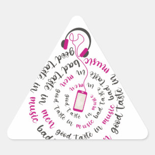 Girly quote Goede smaak in muziek slechte smaak in Sticker