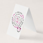 Girly quote Goede smaak in muziek slechte smaak in Visitekaartje (Voorkant)