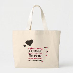 Girly Quotes Grote Tote Bag