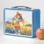 Girly rabbit sunflower field  (In situ)