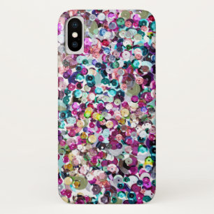 Girly Rainbow Faux Sequins Bling Case-Mate iPhone Case