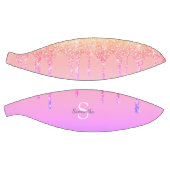 Girly Rainbow Glitter Sparkle Dripmonogram Basketbal (Panelen)