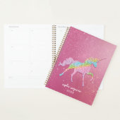 Girly Rainbow Glitter Unicorn Planner (Display)