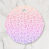 Girly Rainbow Leopard Baby shower Bedankt Bedankjes Labels (Achterkant)