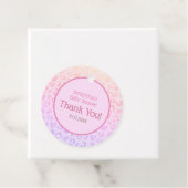 Girly Rainbow Leopard Baby shower Bedankt Bedankjes Labels (In situ)