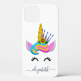 Girly Rainbow Unicorn Voeg naam toe Case-Mate iPhone Case