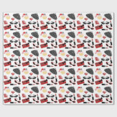 Girly Red Accessoires Wrapping Paper Cadeaupapier (Vlak)