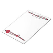 Girly Red Gerber Daisy Photos Flourish Borders Notitieblok (Schuin)