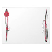Girly Red Gerber Daisy Photos Flourish Borders Notitieblok (Voorkant)