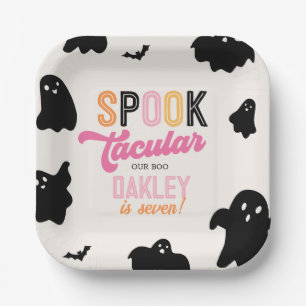 Girly Retro Halloween Party Borden Papieren Bordje