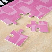 Girly Retro Mod Zebra Lovers Gifts Legpuzzel (Zijkant)