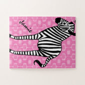 Girly Retro Mod Zebra Lovers Gifts Legpuzzel (Horizontaal)