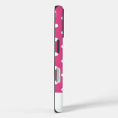 Girly Retro Pink Polka Dot Case-Mate iPhone Case (Achterkant / Rechts)