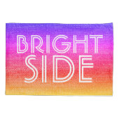 Girly Retro Rainbow Bright Side Happy Kussensloop (Achterkant)