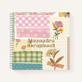 Girly retro stijl plakboek papier achtergrond scha notitieboek