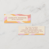 Girly Retro Wave Abstract Trendy Feminine Mini Visitekaartje (Voorkant / Achterkant)