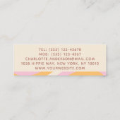 Girly Retro  Wave Abstract Trendy Feminine Mini Visitekaartje (Achterkant)