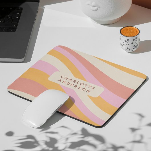 Girly Retro  Wave Abstract Trendy Feminine Muismat