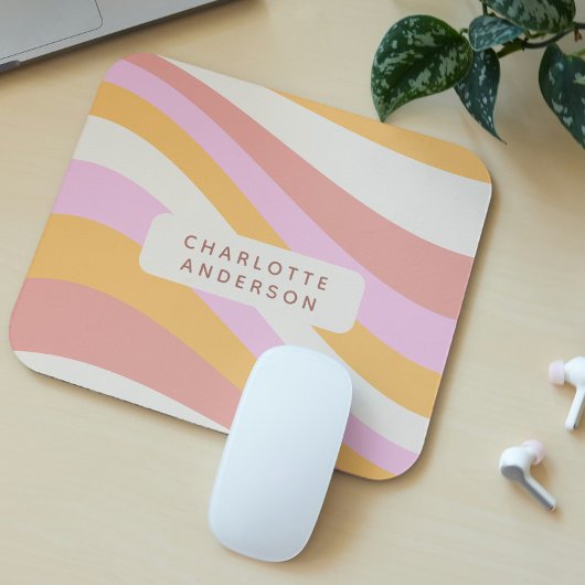 Girly Retro  Wave Abstract Trendy Feminine Muismat
