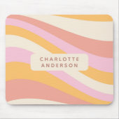 Girly Retro  Wave Abstract Trendy Feminine Muismat (Voorkant)