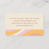Girly Retro Wave Abstract Trendy Feminine Visitekaartje (Achterkant)