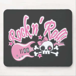 Girly Rock n'Roll Skull Muismat
