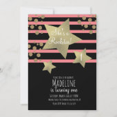 Girly Rockstar Guitar Faux Gold Star Kaart (Voorkant)